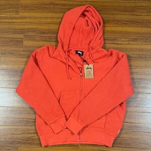 Stussy Double Layer Waffle Zip Hoodie